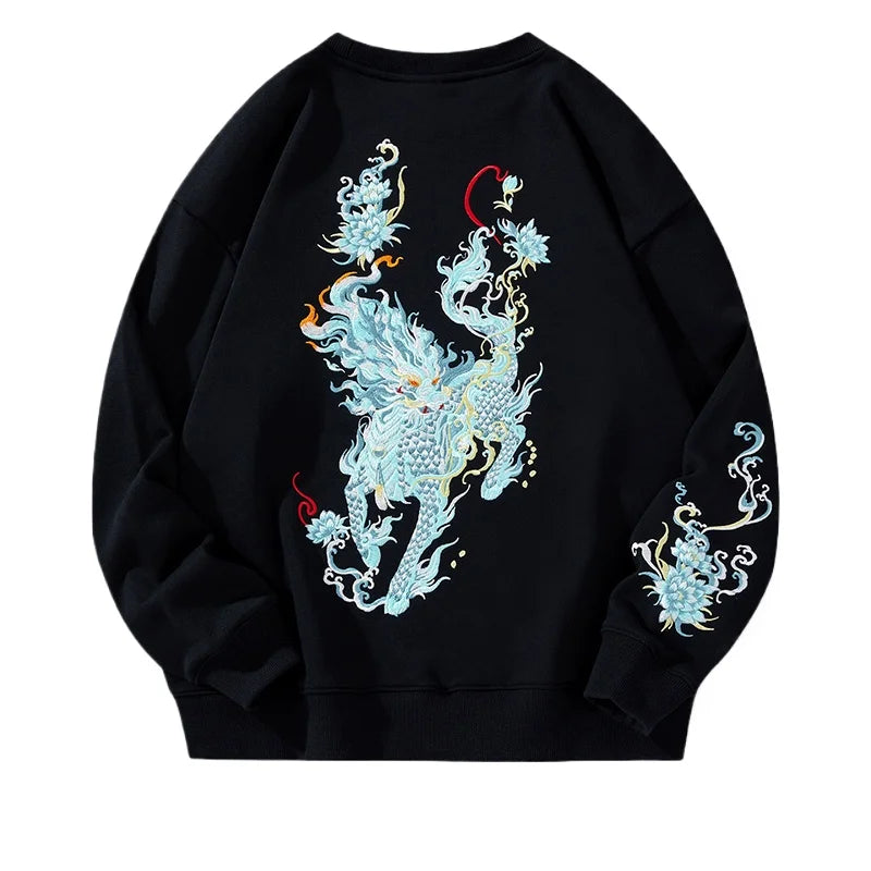 Dragon Embroidery Hoodies Unisex
