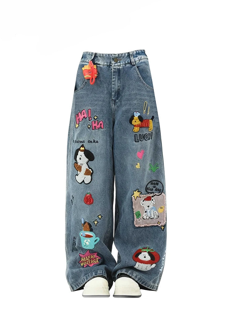 Embroidery Denim for Pants