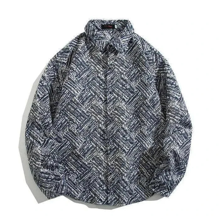 Cuban Vintage Men Loose-fit Shirt Jacket
