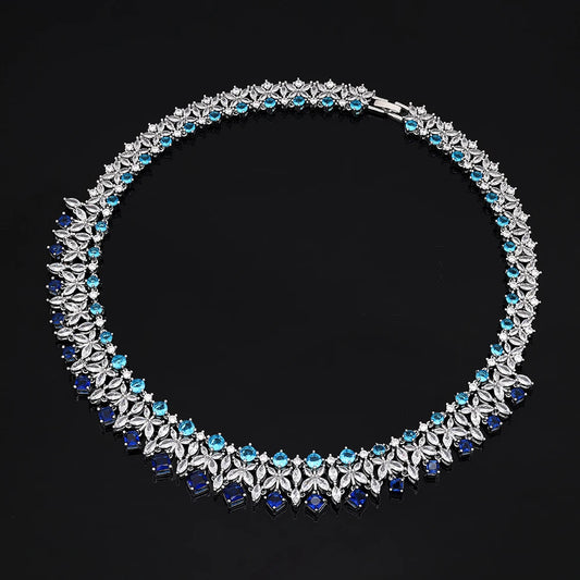 4-Piece Ring Cubic Zirconia Dubai Nigeria Crystal Wedding Jewellery Set