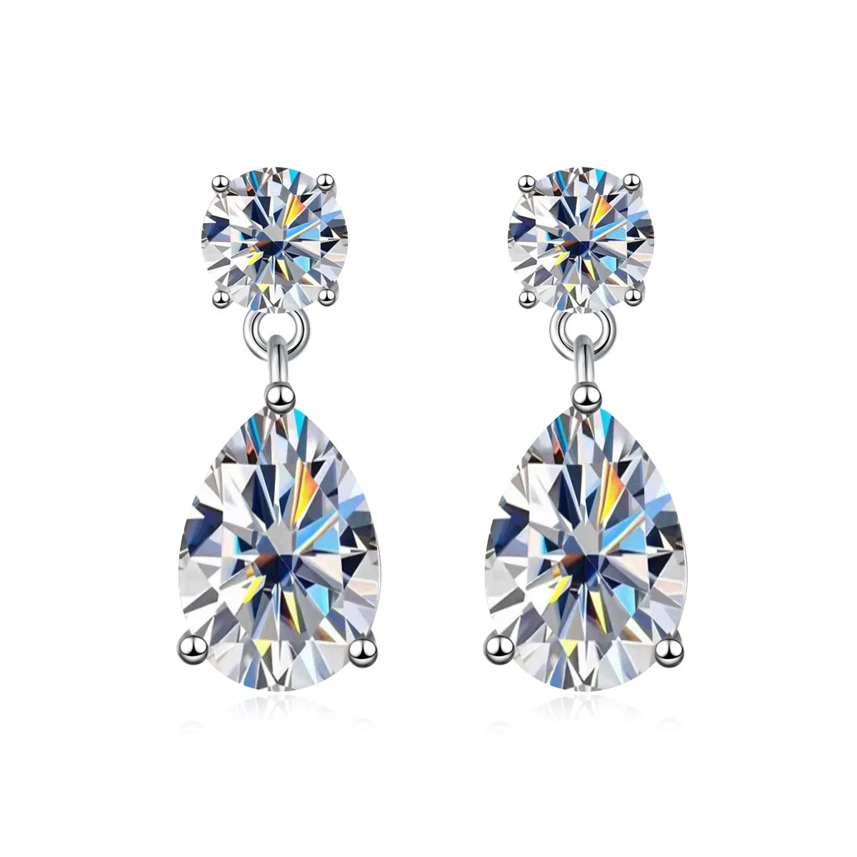 Pear Cut Moissanite Diamond Drop Earring for Women