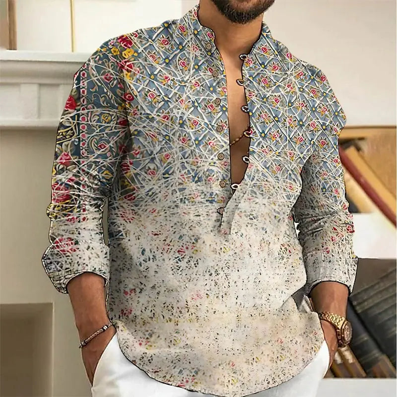 Men's long sleeved button up shirt for Men