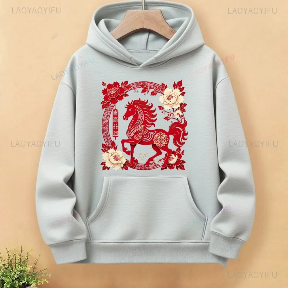 The Horse Lunar Zodiac Pullover Unisex Hoodie