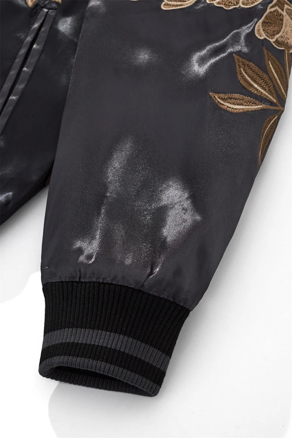 Dragon Tiger Embroidery Bomber Jacket - Men's