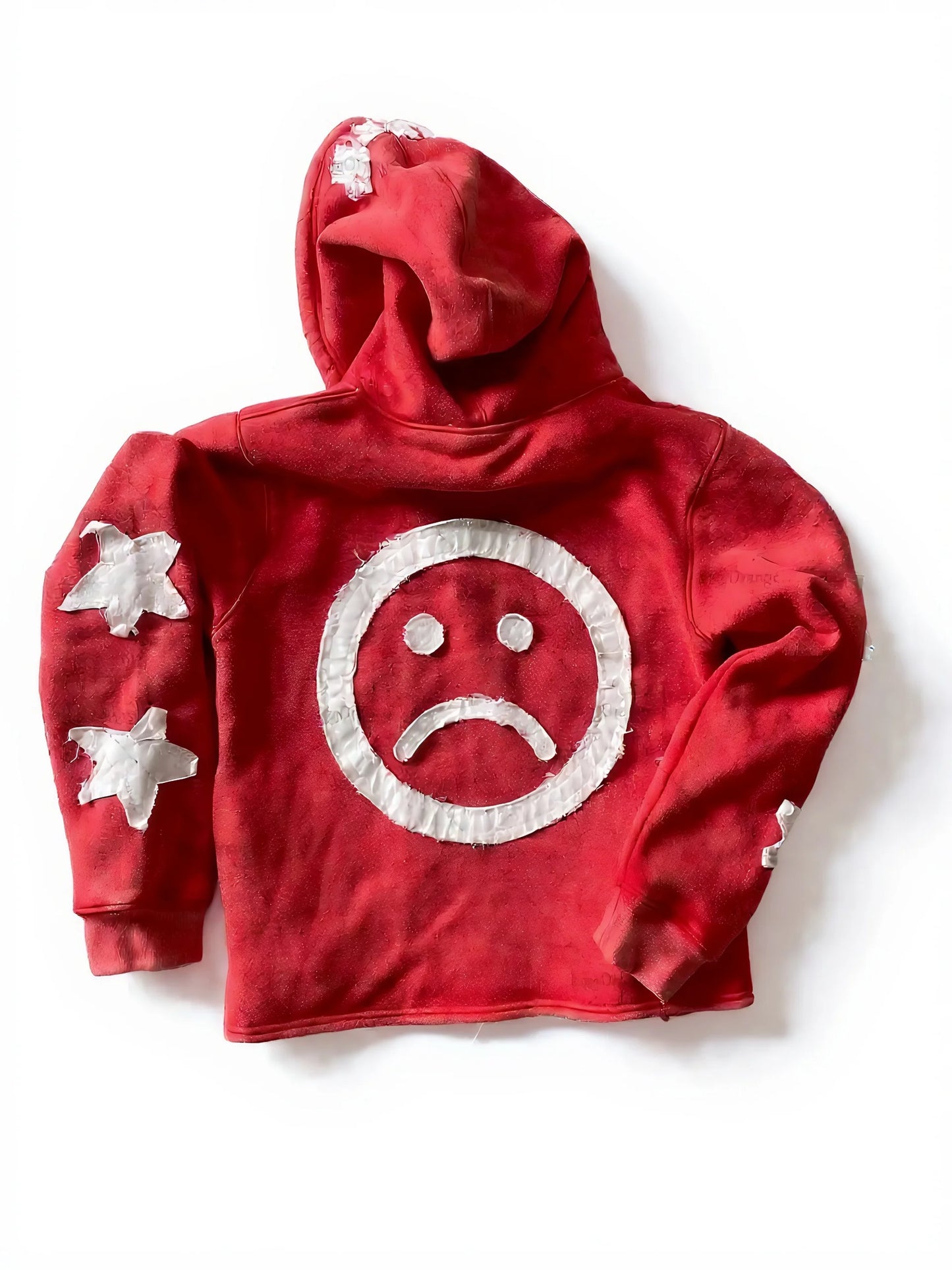 Patchwork letter star pattern pullover and hoodie