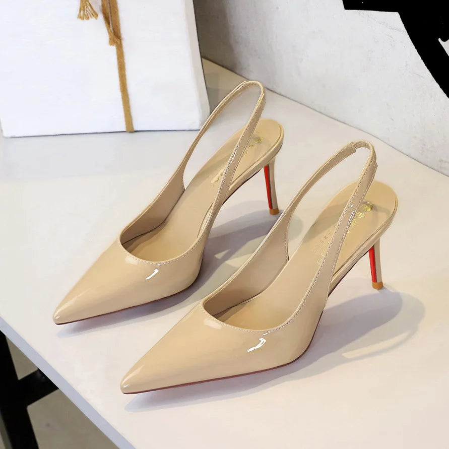 Stiletto Heel Patent Leather Heels For Women