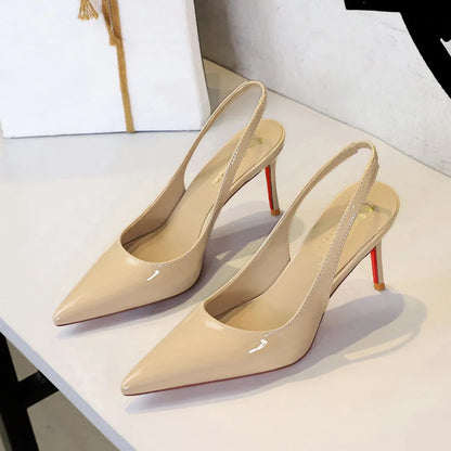 Stiletto Heel Patent Leather Heels For Women