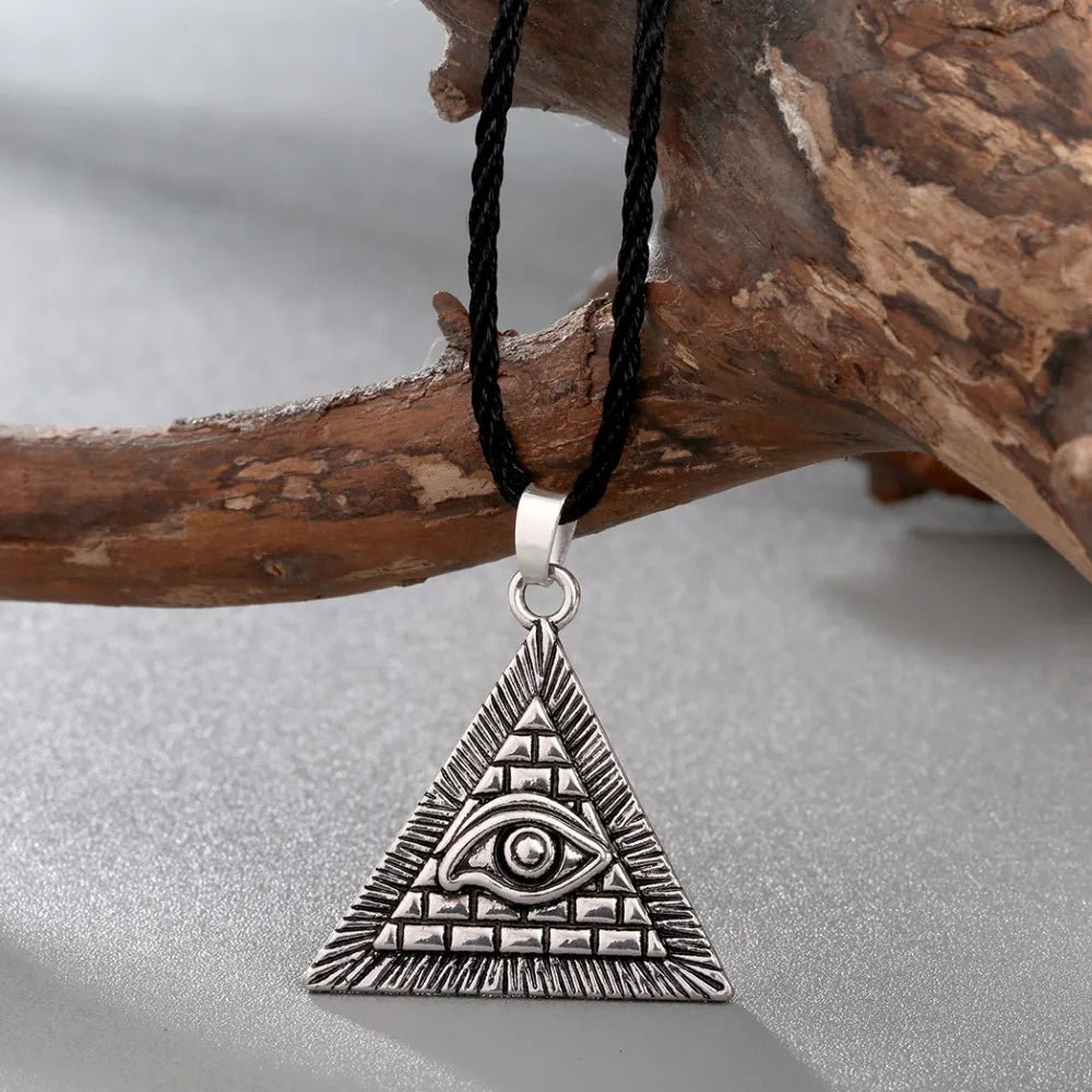 Egyptian Egypt Pyramid All-Seeing Evil Eye Necklace Uninex