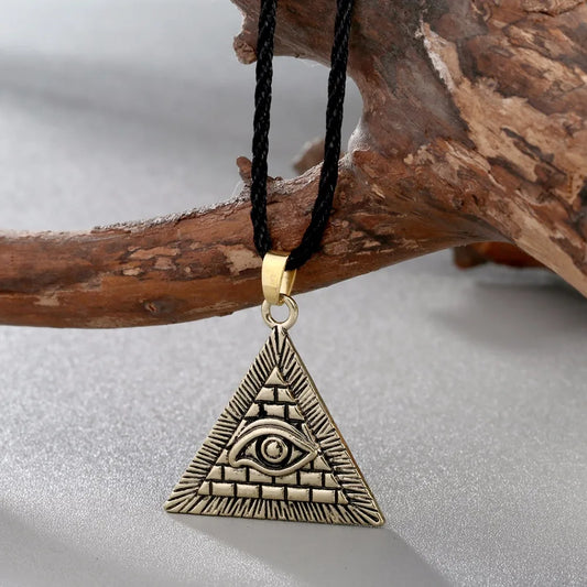 Egyptian Egypt Pyramid All-Seeing Evil Eye Necklace Uninex