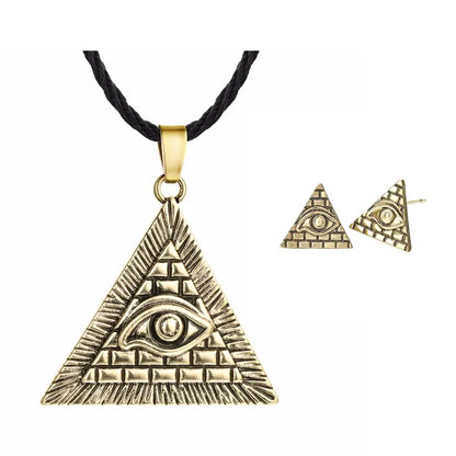 Egyptian Egypt Pyramid All-Seeing Evil Eye Necklace Uninex