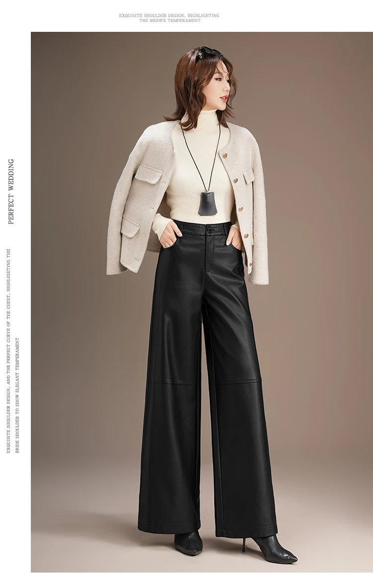 Warm Splice Leather Pants