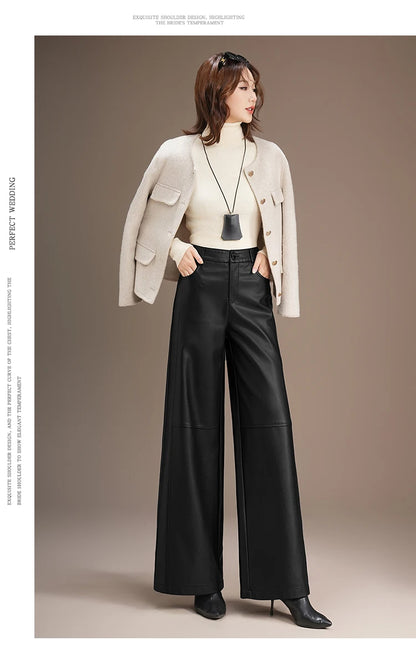 Warm Splice Leather Pants