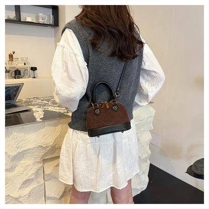 Vintage Leather Shell Bag