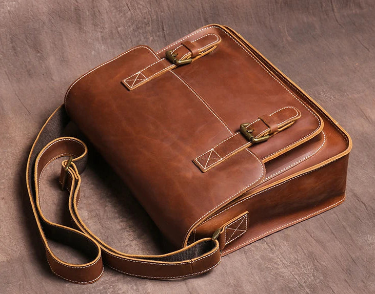 Retro Bag Crazy Horse Leather Bag Men's