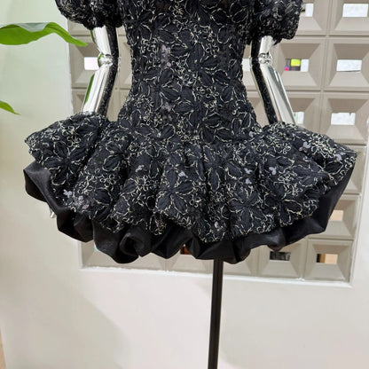 Corset Ball Gown Elegant Lace Peplum Strapless Dress