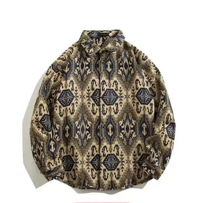 Cuban Vintage Men Loose-fit Shirt Jacket