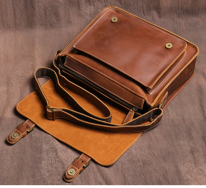 Retro Bag Crazy Horse Leather Bag Men's