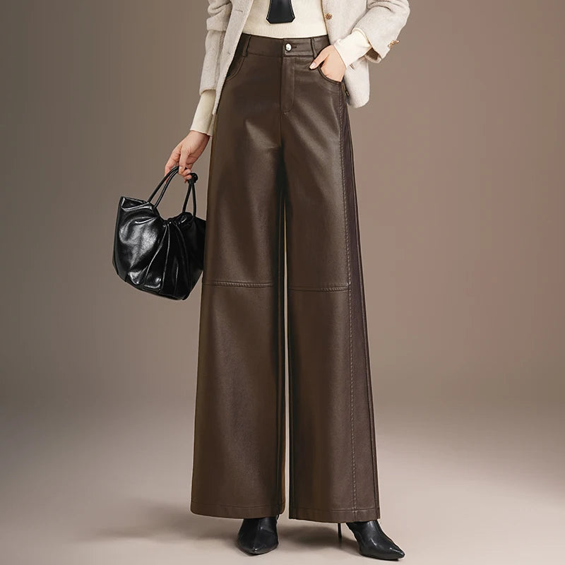 Warm Splice Leather Pants