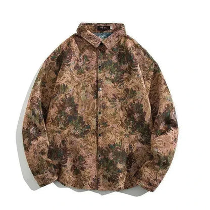 Cuban Vintage Men Loose-fit Shirt Jacket