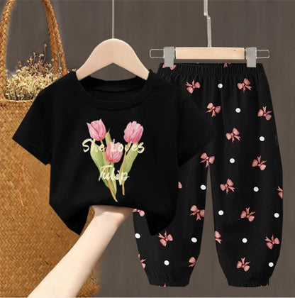 Toddler  T-shirt Top Pants 2Pcs Unisex
