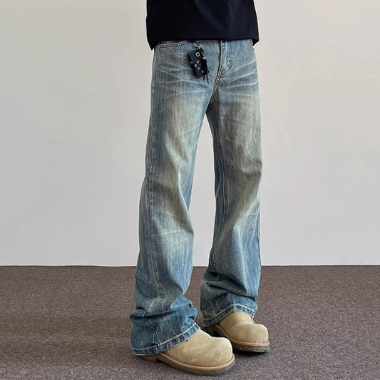 Men's Straight Wide-Leg Pants