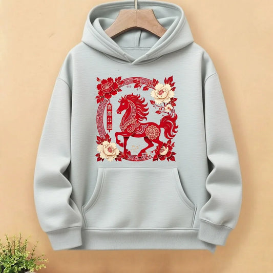 The Horse Lunar Zodiac Pullover Unisex Hoodie