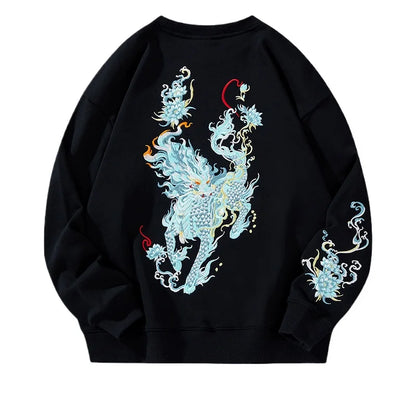 Dragon Embroidery Hoodies Unisex