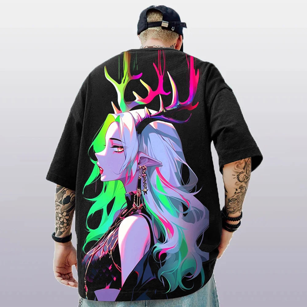 Oversized Hip hop Short Sleeve T-Shirt For Men