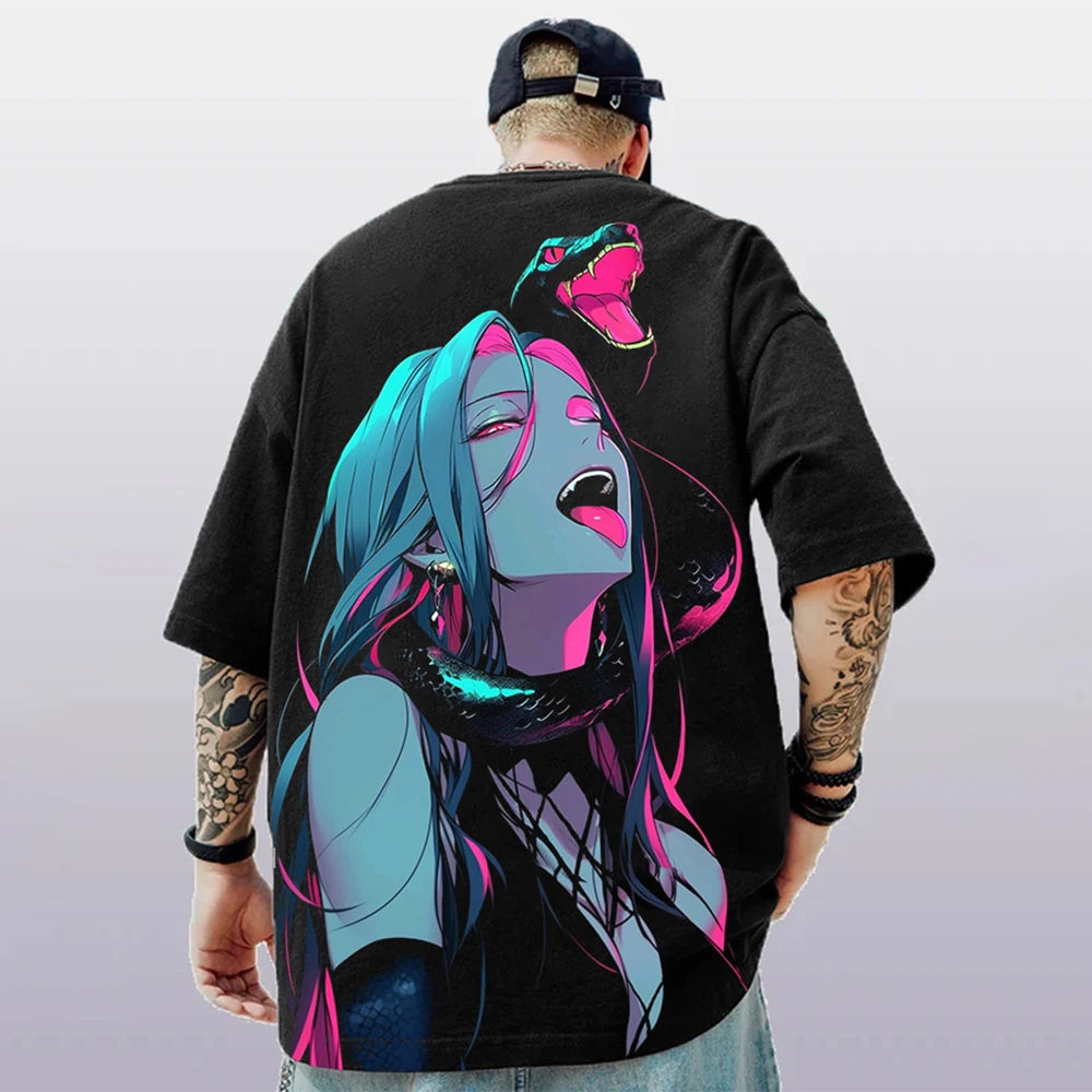 Oversized Hip hop Short Sleeve T-Shirt For Men