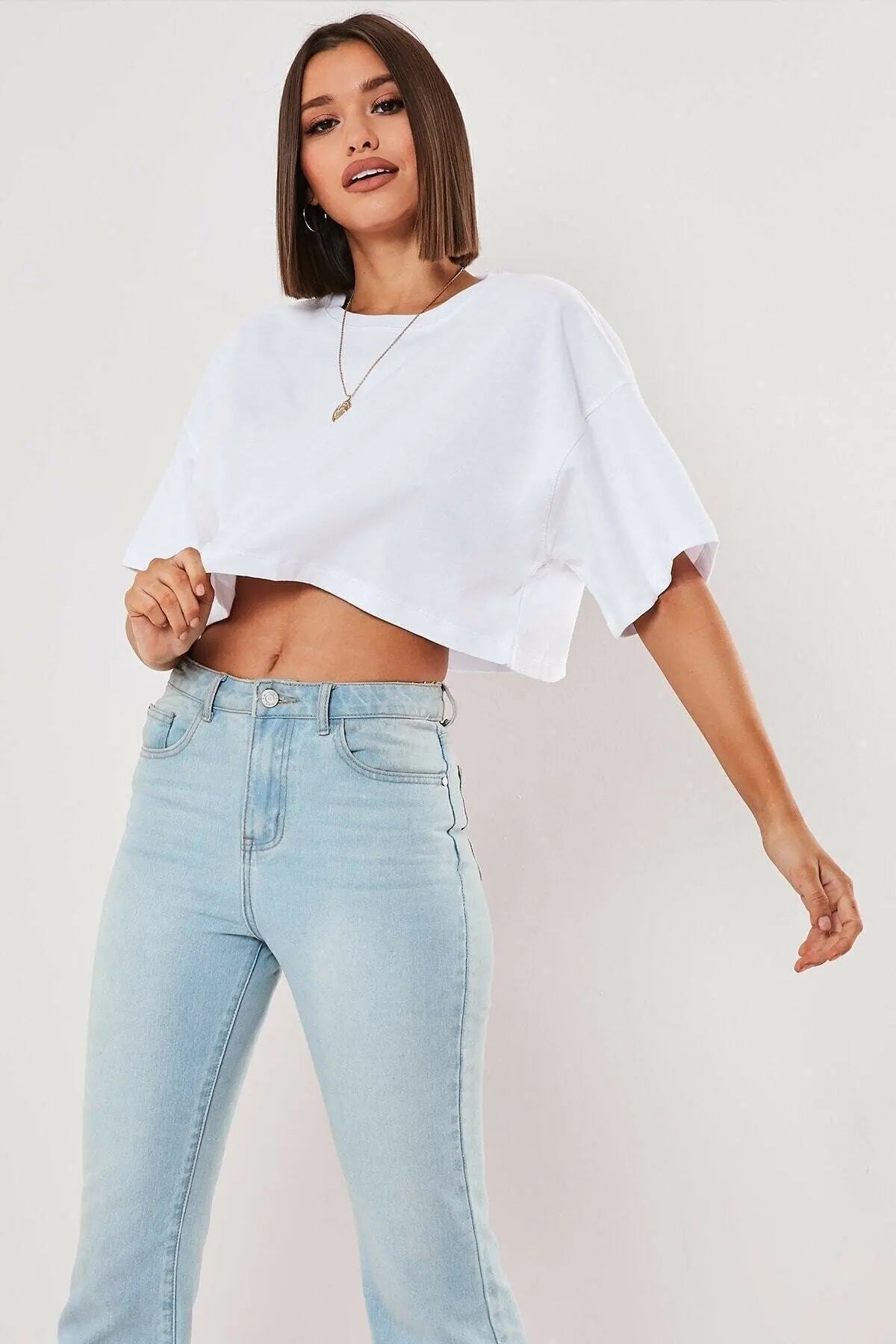 Navel Baring Loose Shirts