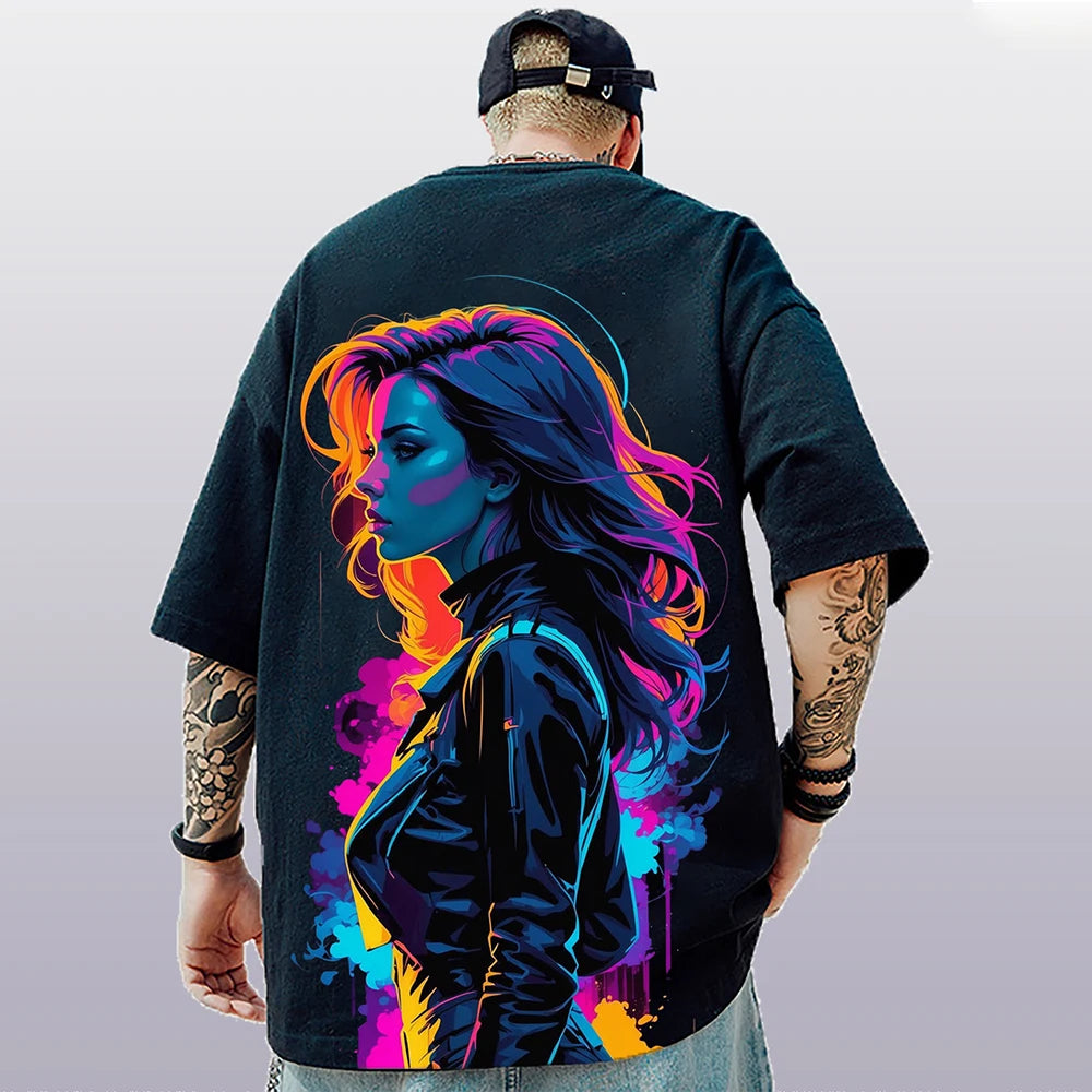 Oversized Hip hop Short Sleeve T-Shirt For Men