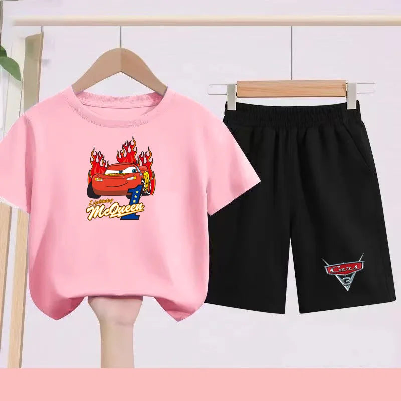 Disney Car Print T-shirt + shorts Toddler Clothes