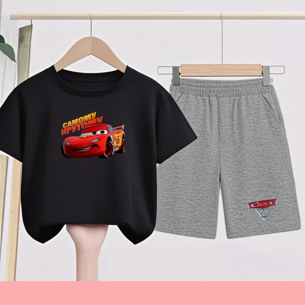 Disney Car Print T-shirt + shorts Toddler Clothes