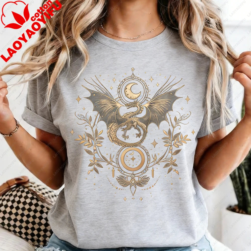 Celestial Dragon Moon Phase T-Shirt