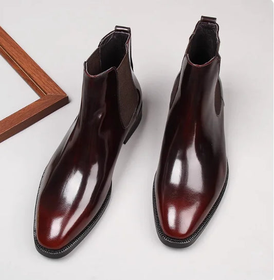 Men's Chelsea Boots, Glossy Leather