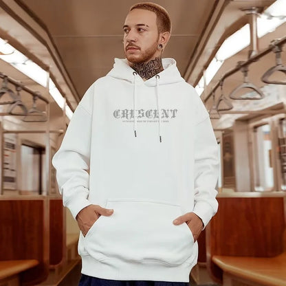 Street Crescent Print Oversized Hoodie Unisex