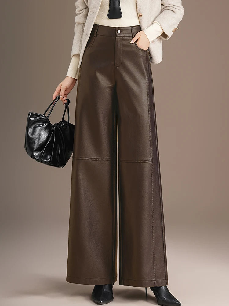 Warm Splice Leather Pants