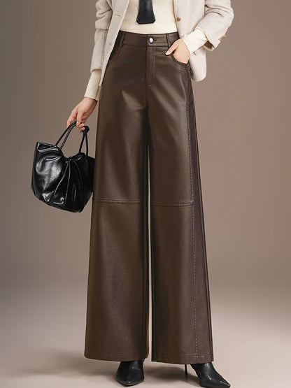 Warm Splice Leather Pants