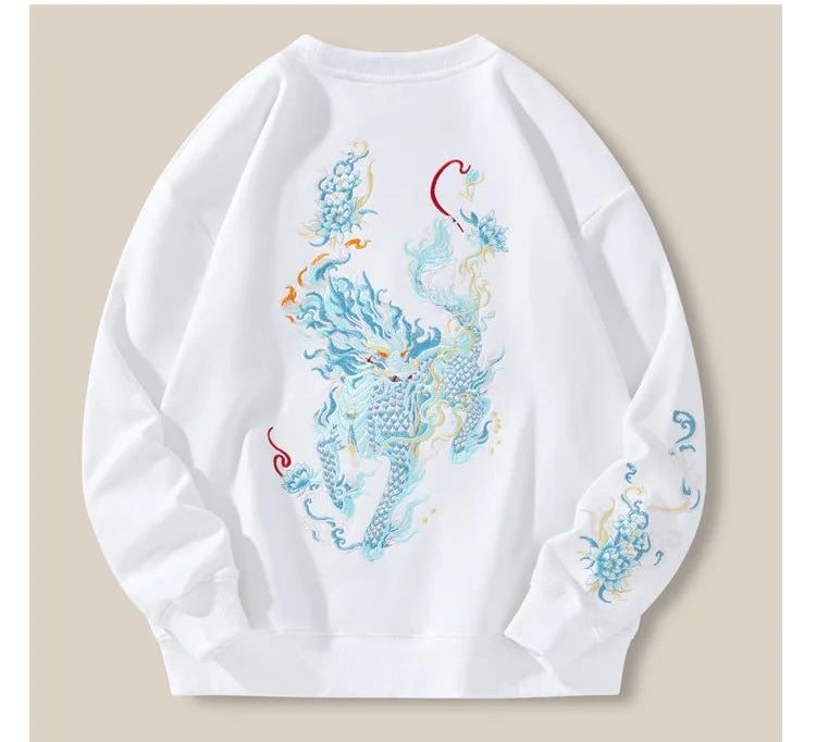 Dragon Embroidery Hoodies Unisex