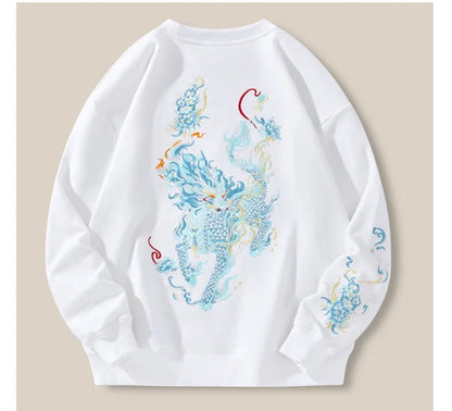 Dragon Embroidery Hoodies Unisex