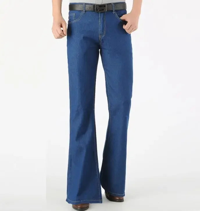 Men Flared Thin Summer Nostalgic Vintage Denim