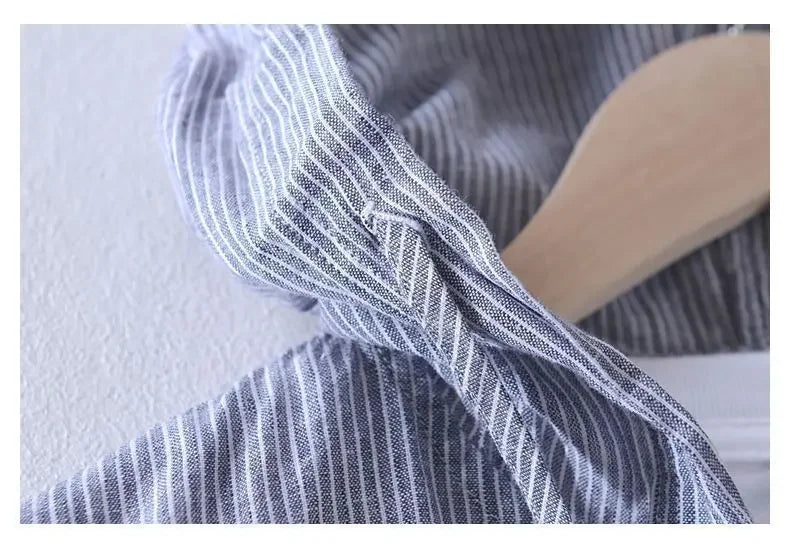 Casual Top Thin Hooded Striped Jacket
