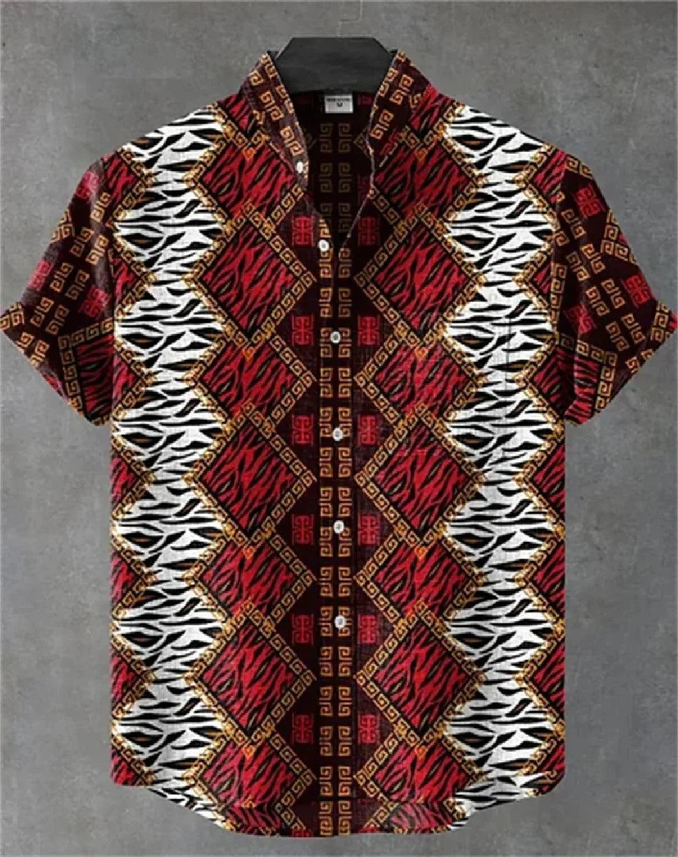 linen short-sleeved shirt
