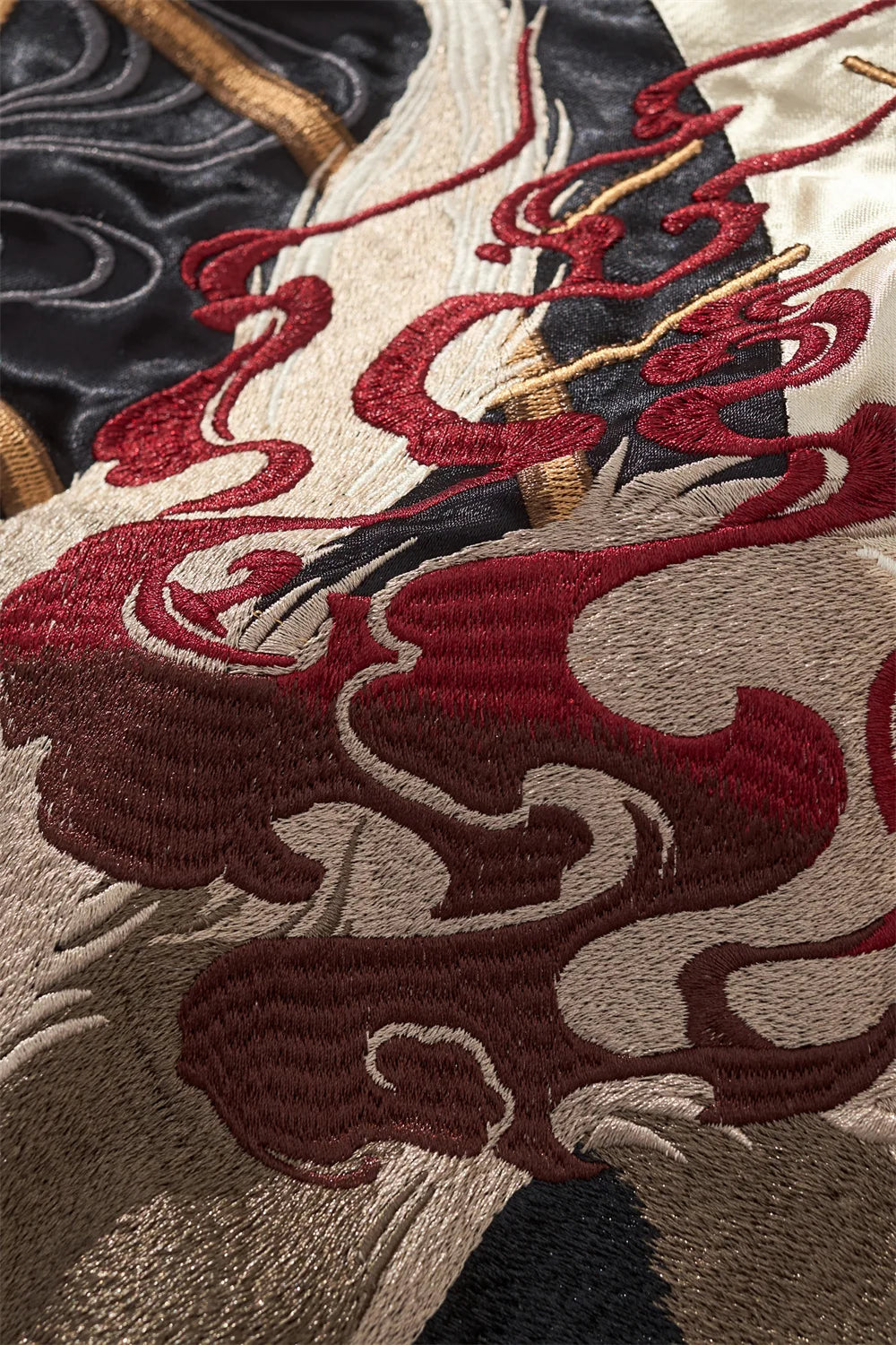 Nine Tailed Fox and Flame Embroidered Jacket Unisex