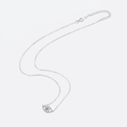 Silver eye Pendant Laboratory Diamond