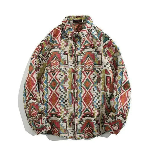 Cuban Vintage Men Loose-fit Shirt Jacket