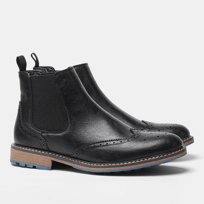 Classic Red Wine Chelsea Boots For Men