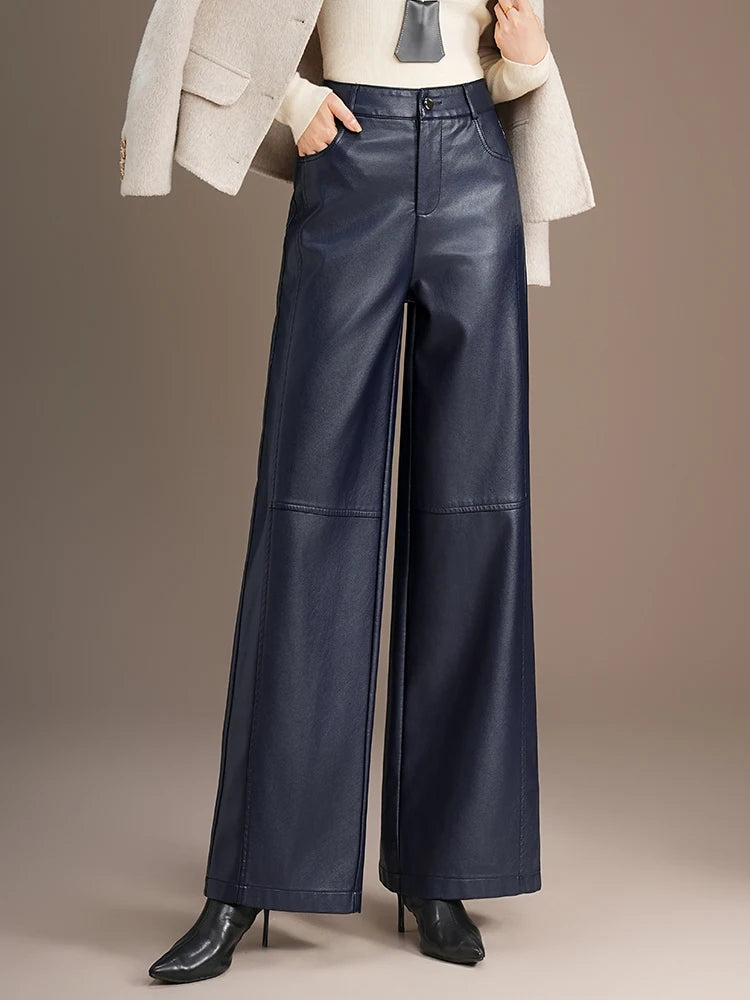 Warm Splice Leather Pants