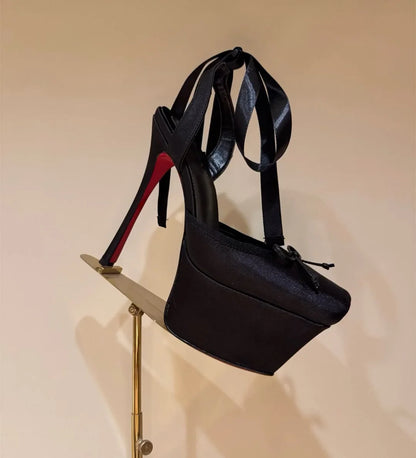 Stiletto Sandals Square Headband Butterfly  Heels