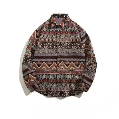 Cuban Vintage Men Loose-fit Shirt Jacket